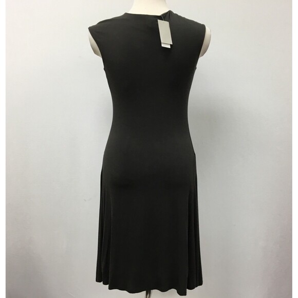 Carmen Marc Valvo Women's Dress X-Small XS Olive Brown Keyhole Front NWT - Picture 4 of 8